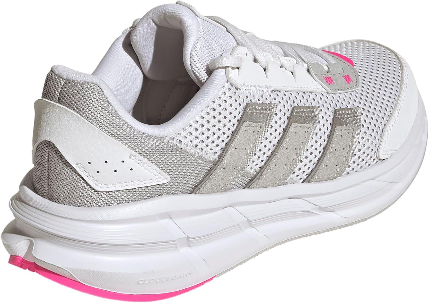 image:imageAdidas Womens AstrastarWhiteSilver MetallicLucid Pink