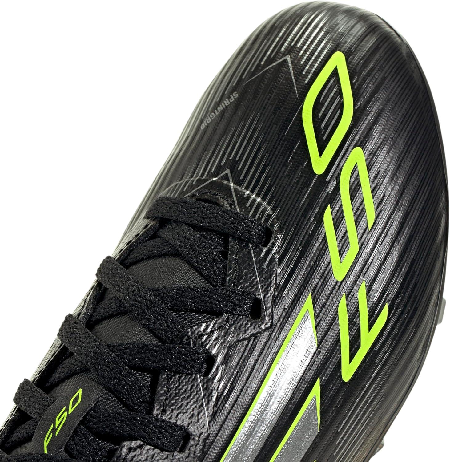 image:imageadidas Kids F50 League Firm Ground Multi Ground ShoesBlackIron MetallicLucid Lemon