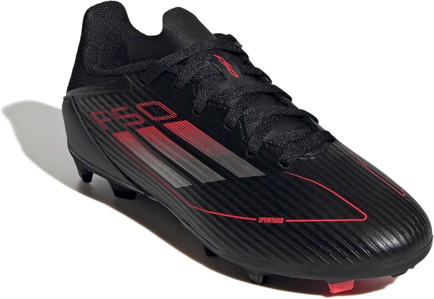 image:imageadidas Kids F50 League Firm Ground Multi Ground ShoesBlackIron MetallicLucid Red