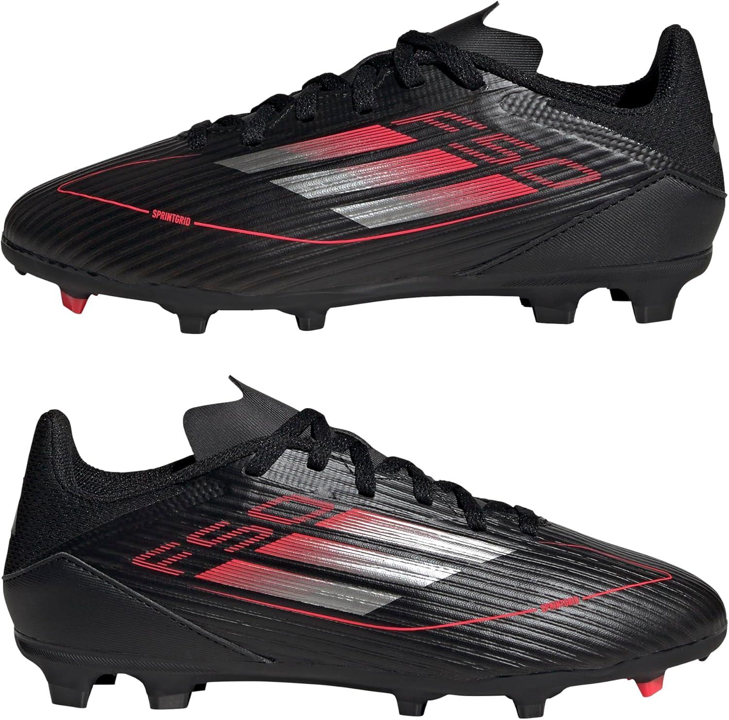 image:imageadidas Kids F50 League Firm Ground Multi Ground ShoesBlackIron MetallicLucid Red