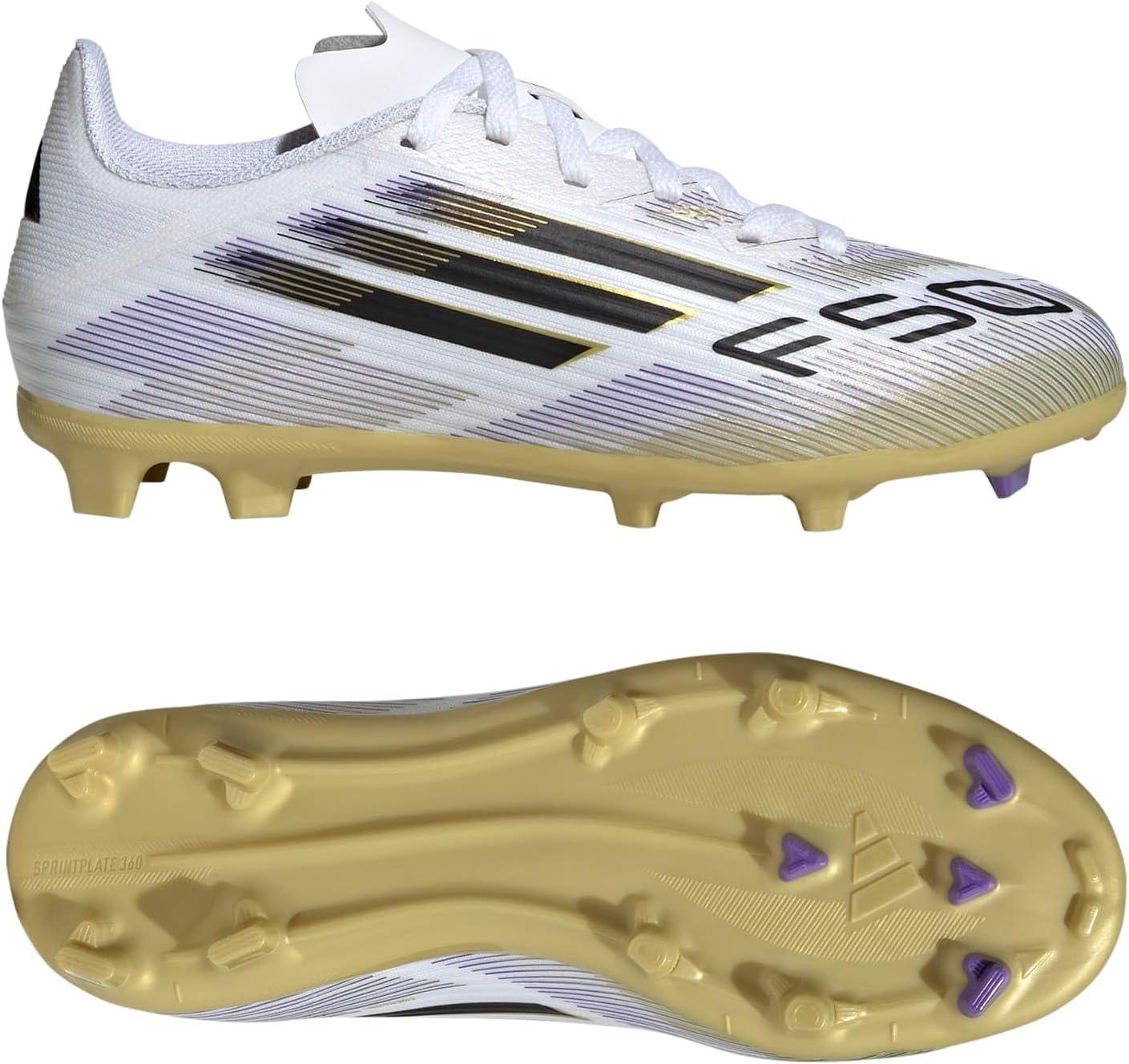 image:imageadidas Kids F50 League Firm Ground Multi Ground ShoesWhiteBlackGold Metallic