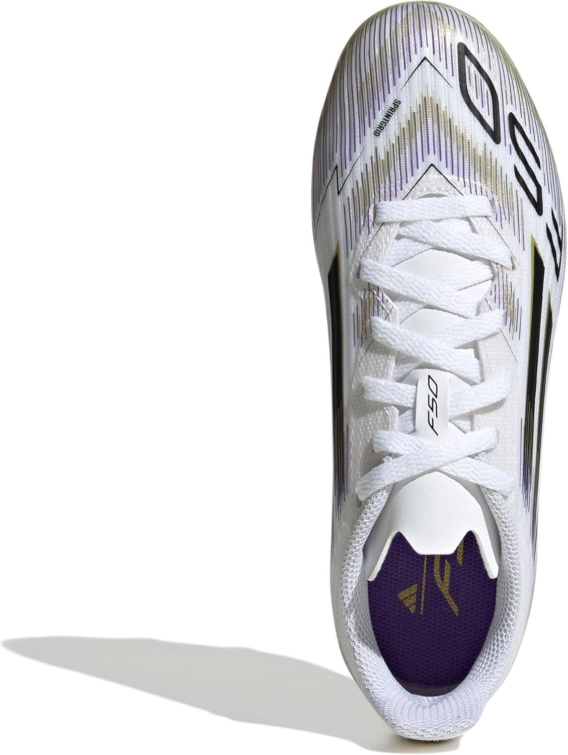 image:imageadidas Kids F50 League Firm Ground Multi Ground ShoesWhiteBlackGold Metallic