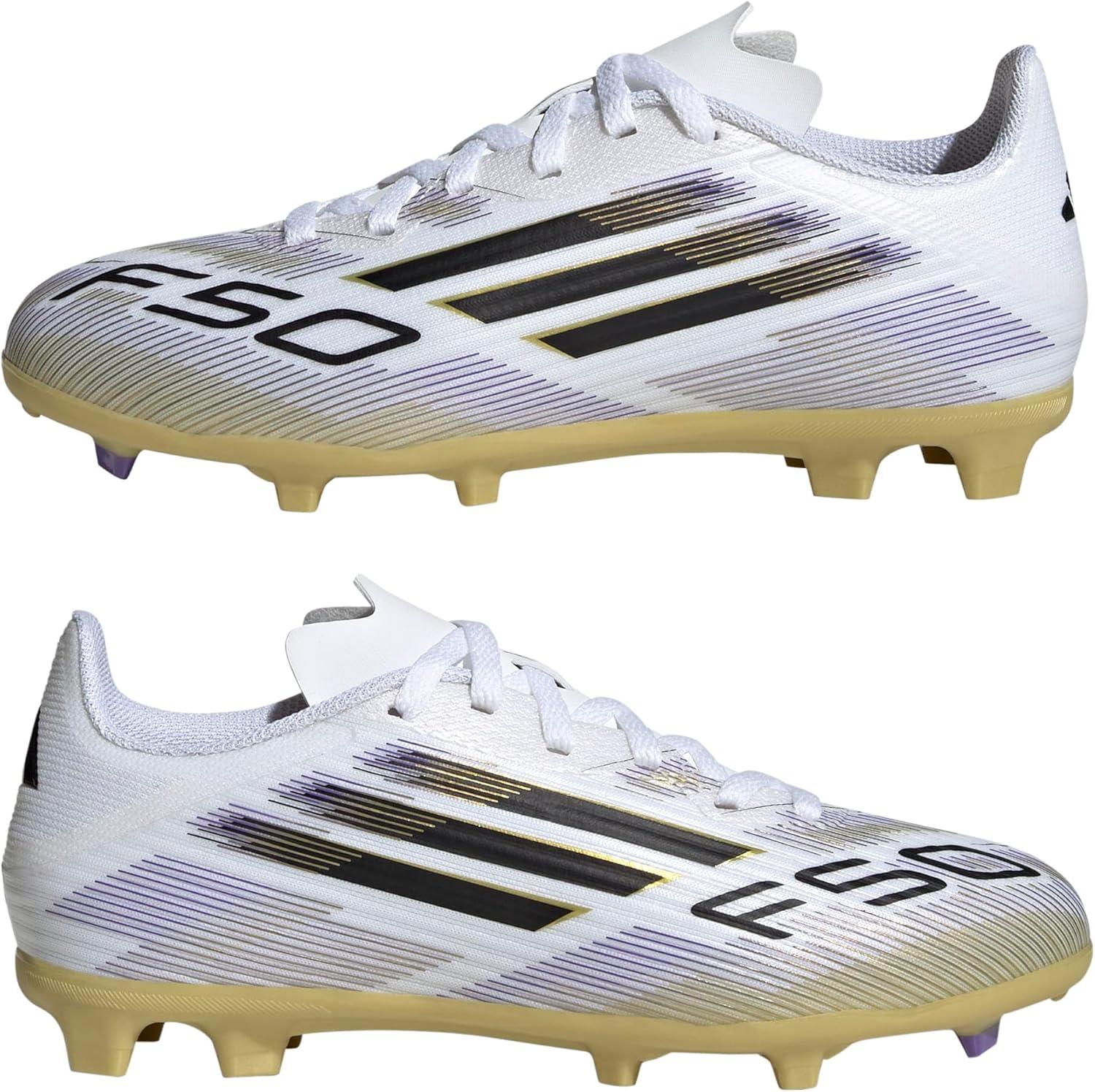 image:imageadidas Kids F50 League Firm Ground Multi Ground ShoesWhiteBlackGold Metallic