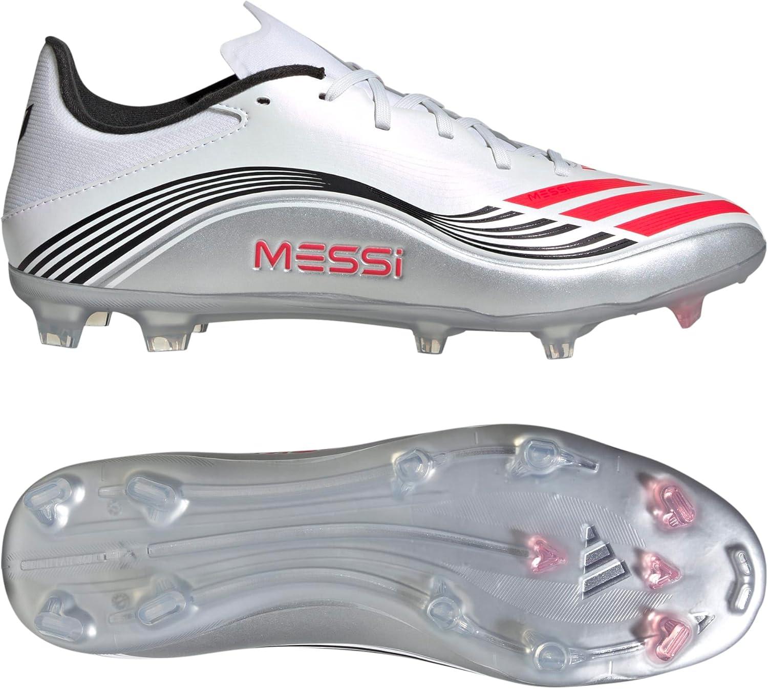image:imageadidas Kids F50 League Firm Ground Multi Ground ShoesWhiteLucid RedSilver Metallic