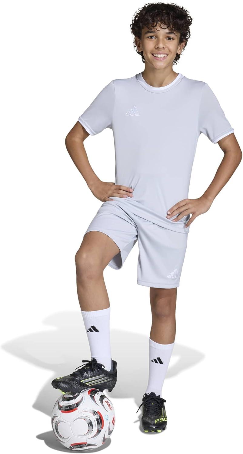 image:imageadidas UnisexChild Entrada26 ShortsTeam Light GreyWhite