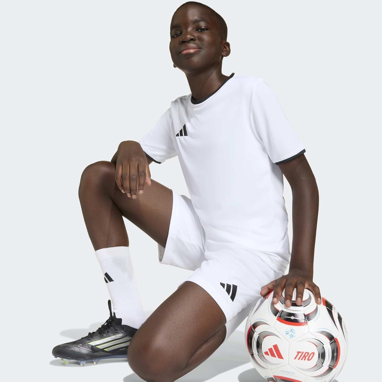 image:imageadidas UnisexChild Entrada26 ShortsWhiteBlack