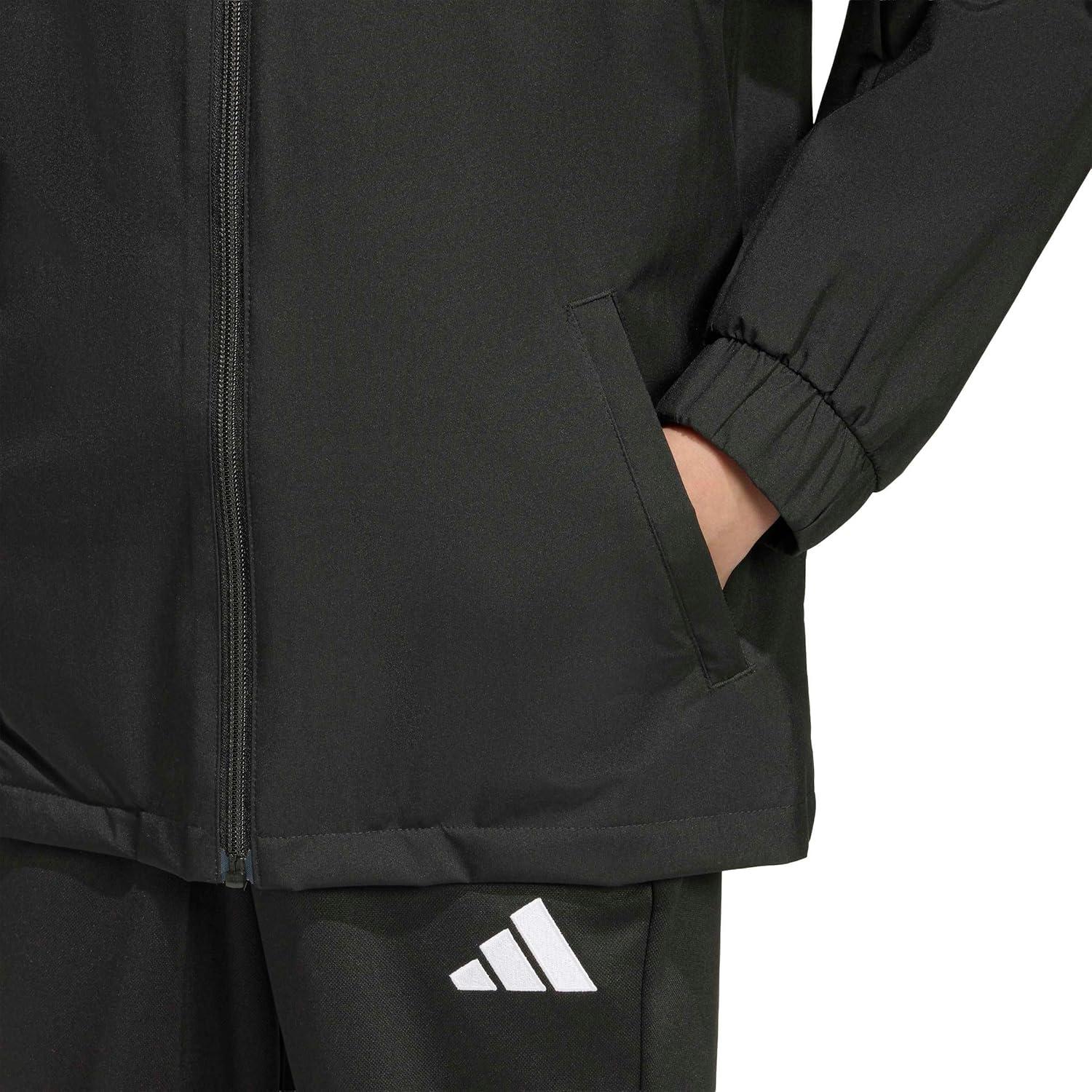 image:imageadidas boys Entrada26 All Weather JacketBlackWhite