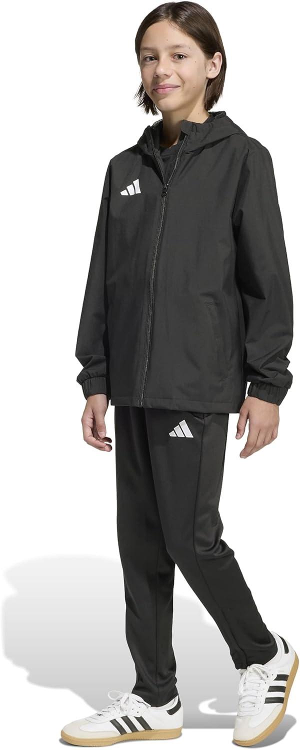 image:imageadidas boys Entrada26 All Weather JacketBlackWhite