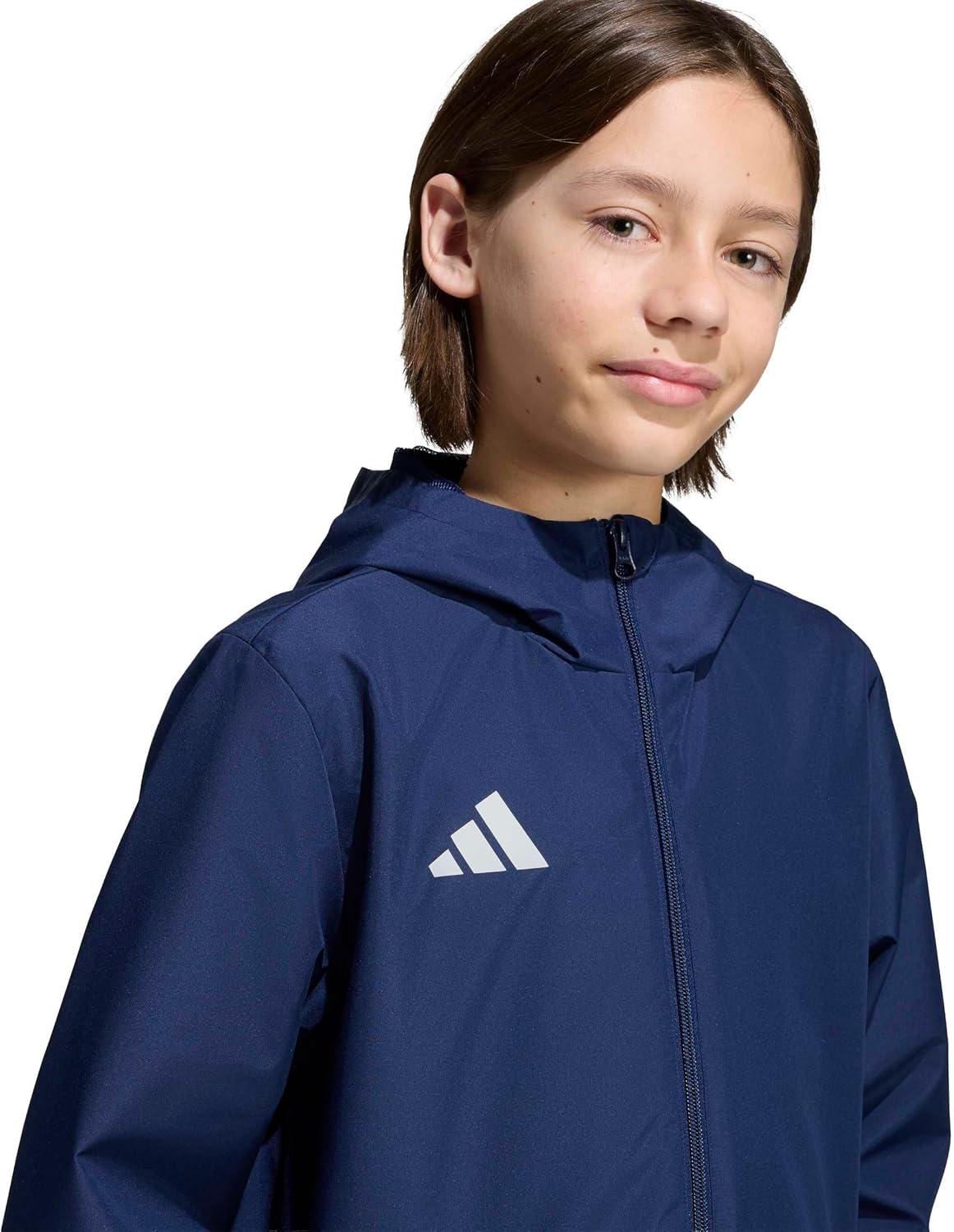 image:imageadidas boys Entrada26 All Weather JacketTeam Navy BlueWhite