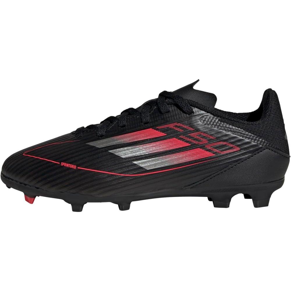 image:imageadidas Kids F50 League Firm Ground Multi Ground ShoesBlackIron MetallicLucid Red