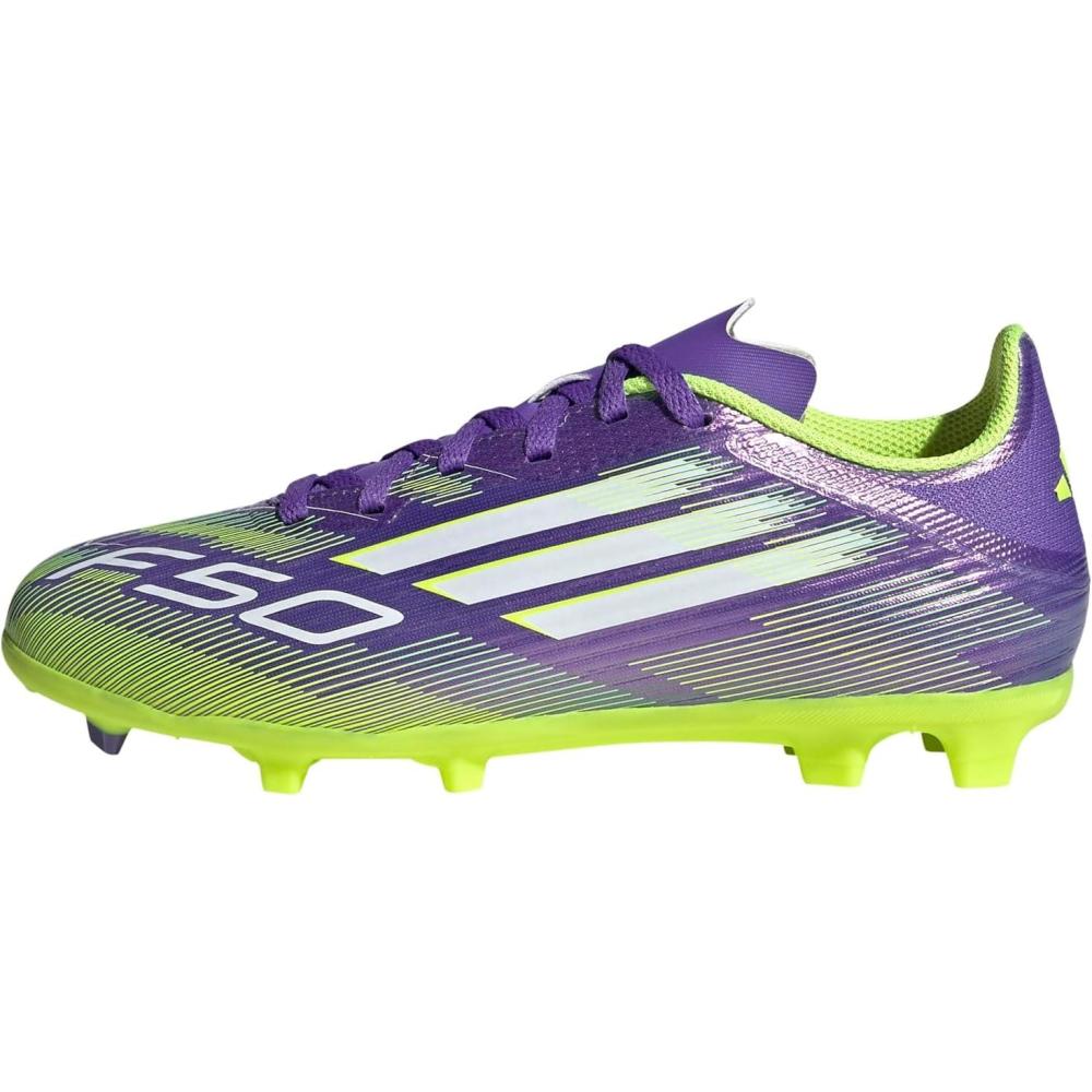 image:imageadidas Kids F50 League Firm Ground Multi Ground ShoesPurple RushWhiteLucid Lemon