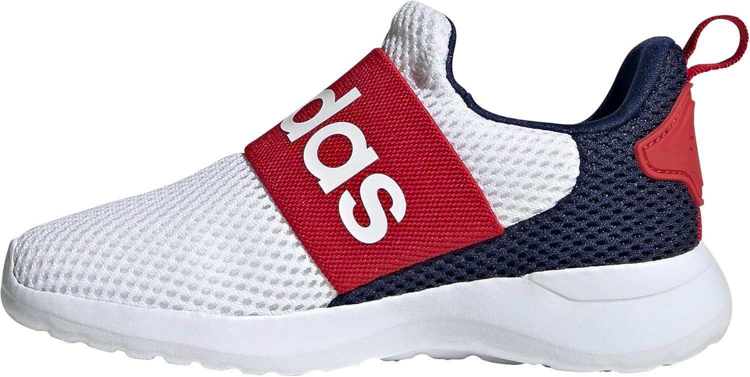 image:imageAdidas Lite Racer Adapt 40 Running ShoesWhiteDark BlueScarlet