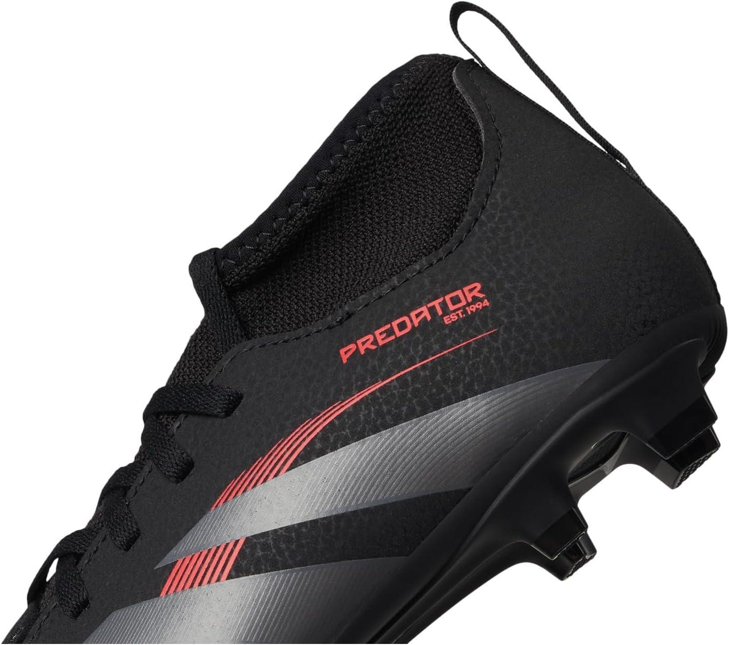image:imageAdidas UnisexChild Club Predator Sock Firm GroundMulti GroundBlackGreyLucid Red