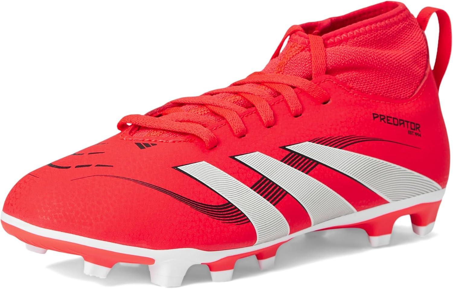 image:imageAdidas UnisexChild Club Predator Sock Firm GroundMulti GroundLucid RedWhiteBlack
