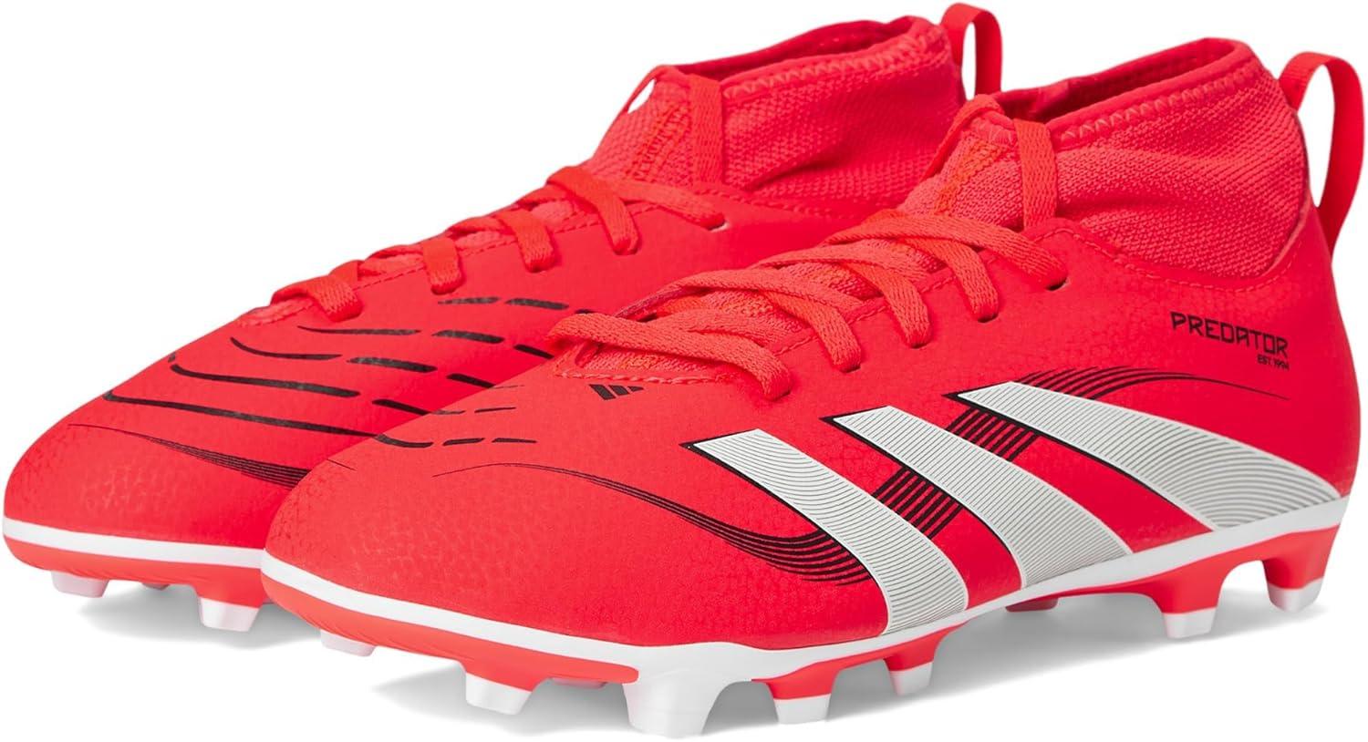 image:imageAdidas UnisexChild Club Predator Sock Firm GroundMulti GroundLucid RedWhiteBlack