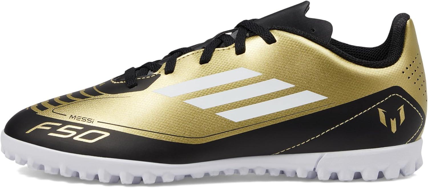 image:imageAdidas UnisexChild F50 Club Messi TurfGold MetallicWhiteBlack
