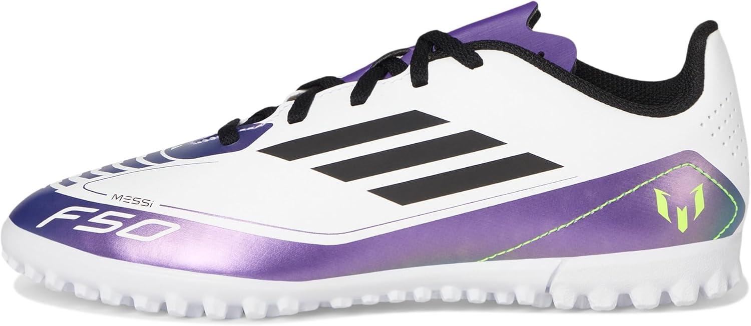 image:imageAdidas UnisexChild F50 Club Messi TurfWhiteBlackUnity Purple