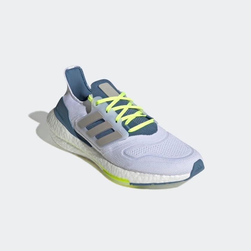 image:imageadidas Mens Ultraboost 22 Running ShoeWhiteMetal GreyLinen Green