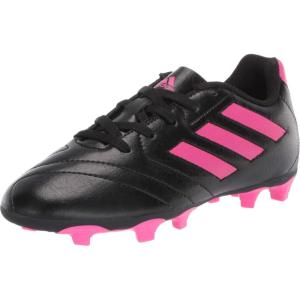 adidas Child-Unisex Goletto VII Firm Ground Soccer Cleats – Kids Soccer Shoe(Black/Shock Pink/Shock Pink)