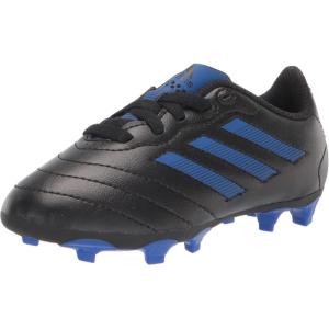 adidas Child-Unisex Goletto VII Firm Ground Soccer Cleats – Kids Soccer Shoe(Black/Team Royal Blue/Black)