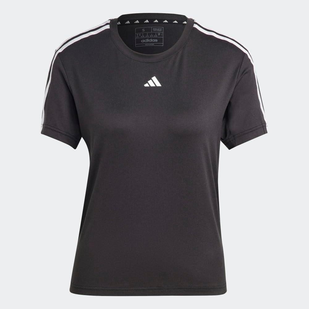 image:imageAdidas Womens Train Essentials 3Stripes TShirtBlackWhite