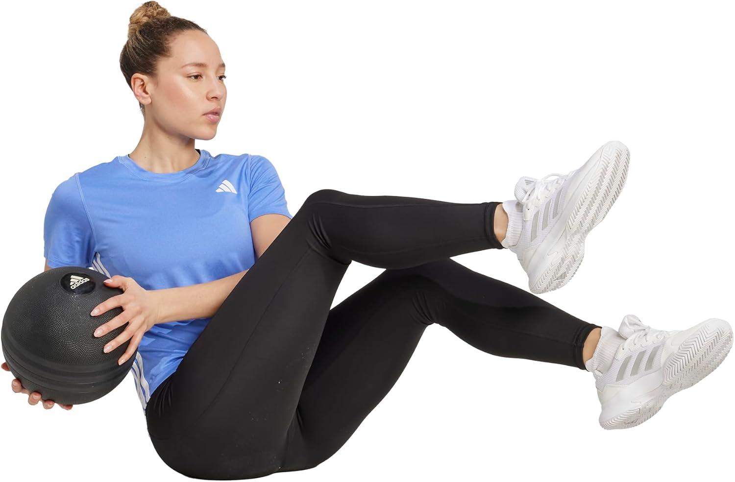 image:imageAdidas Womens Train Essentials 3Stripes TShirtBlue Fusion