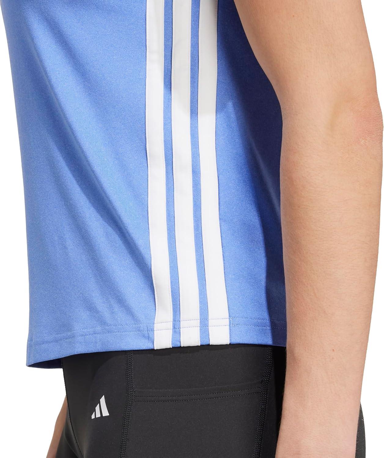 image:imageAdidas Womens Train Essentials 3Stripes TShirtBlue Fusion