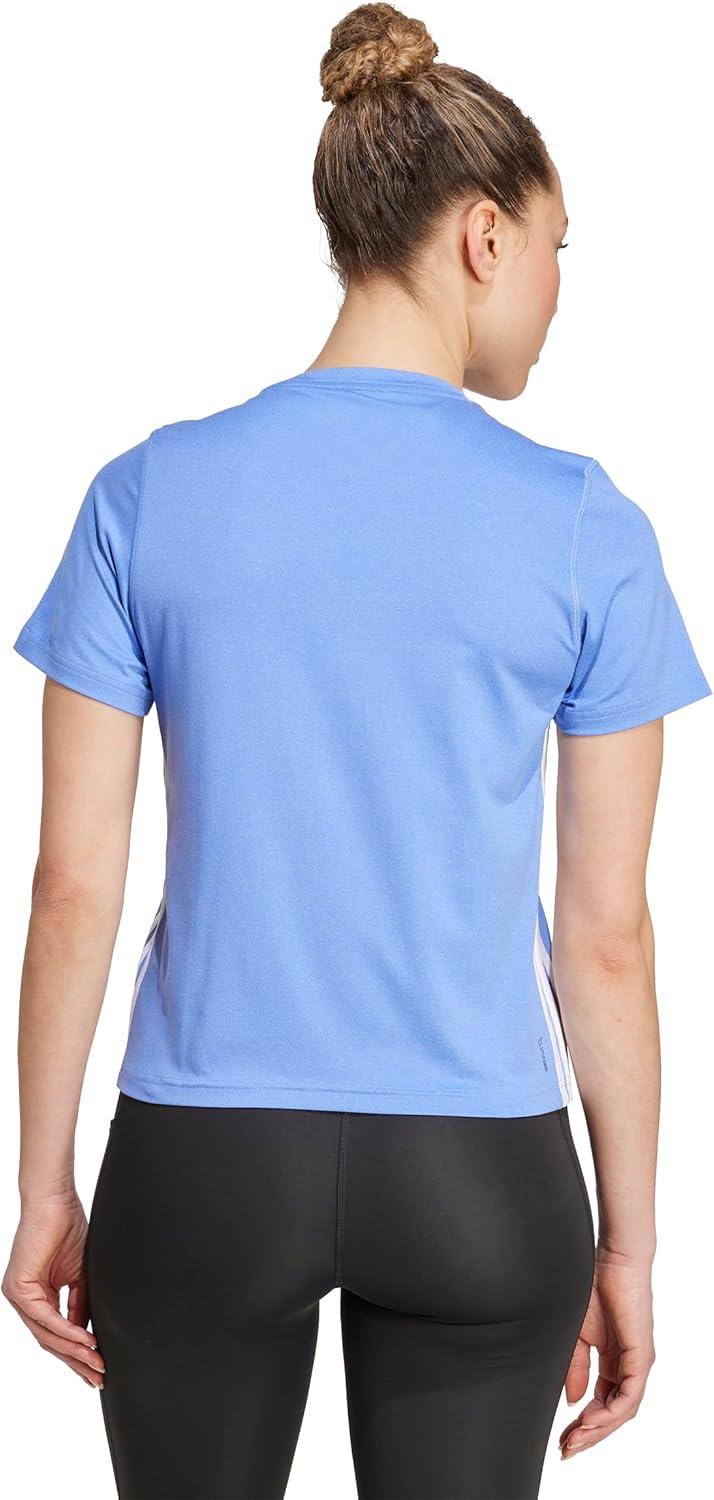 image:imageAdidas Womens Train Essentials 3Stripes TShirtBlue Fusion