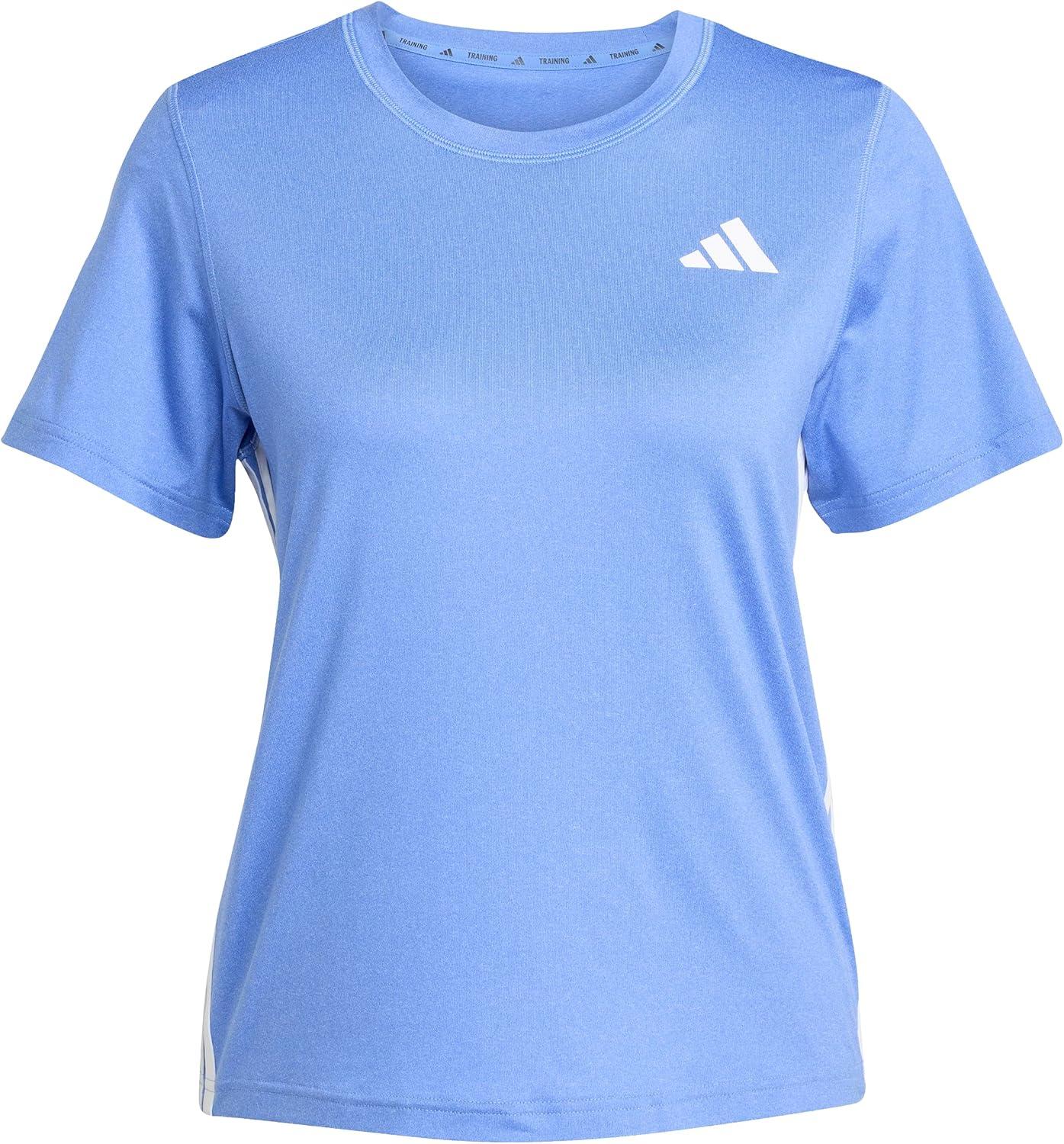 image:imageAdidas Womens Train Essentials 3Stripes TShirtBlue Fusion