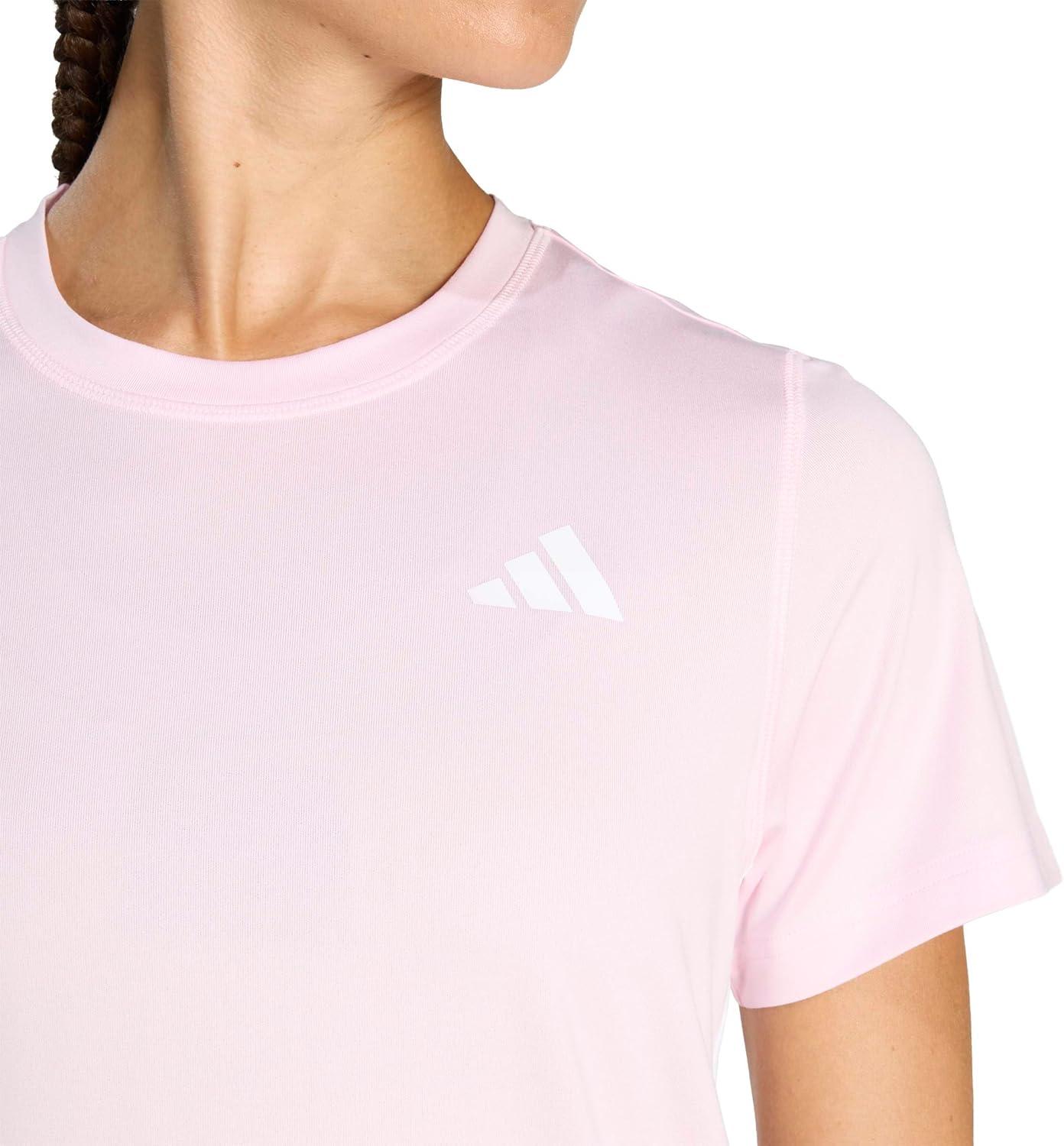image:imageAdidas Womens Train Essentials 3Stripes TShirtClear PinkWhite