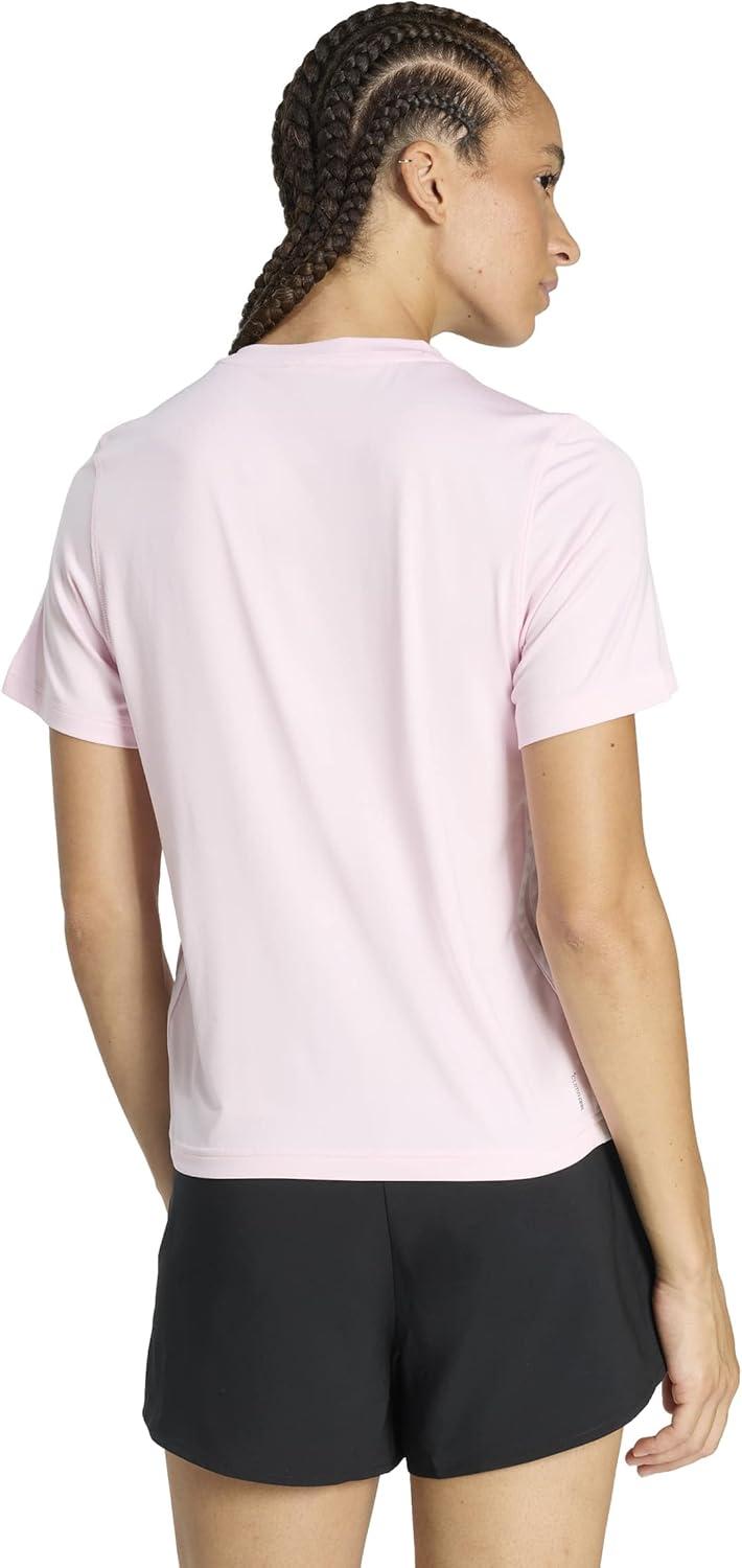 image:imageAdidas Womens Train Essentials 3Stripes TShirtClear PinkWhite