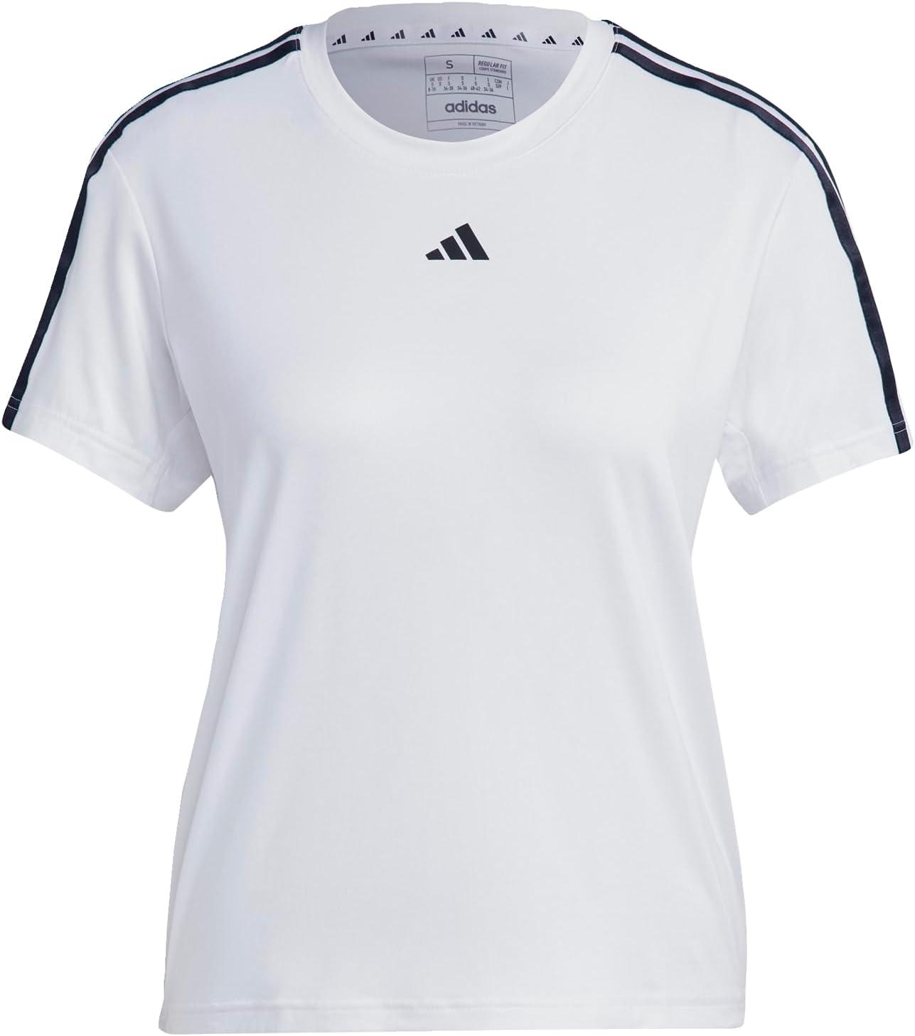 image:imageAdidas Womens Train Essentials 3Stripes TShirtWhiteBlack