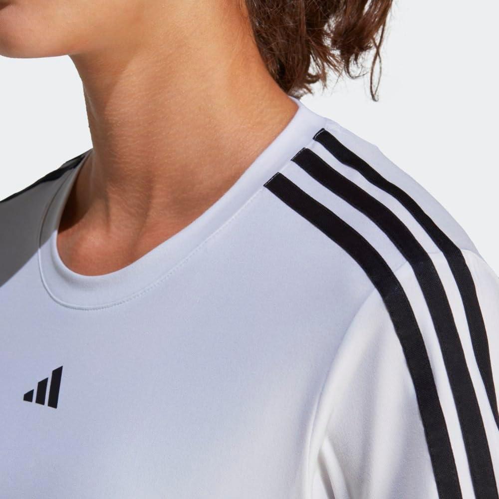 image:imageAdidas Womens Train Essentials 3Stripes TShirtWhiteBlack