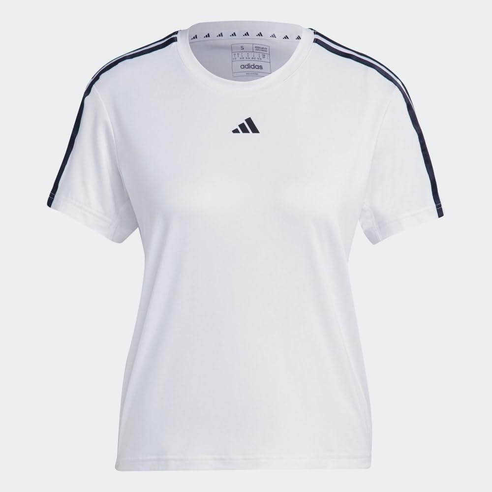image:imageAdidas Womens Train Essentials 3Stripes TShirtWhiteBlack
