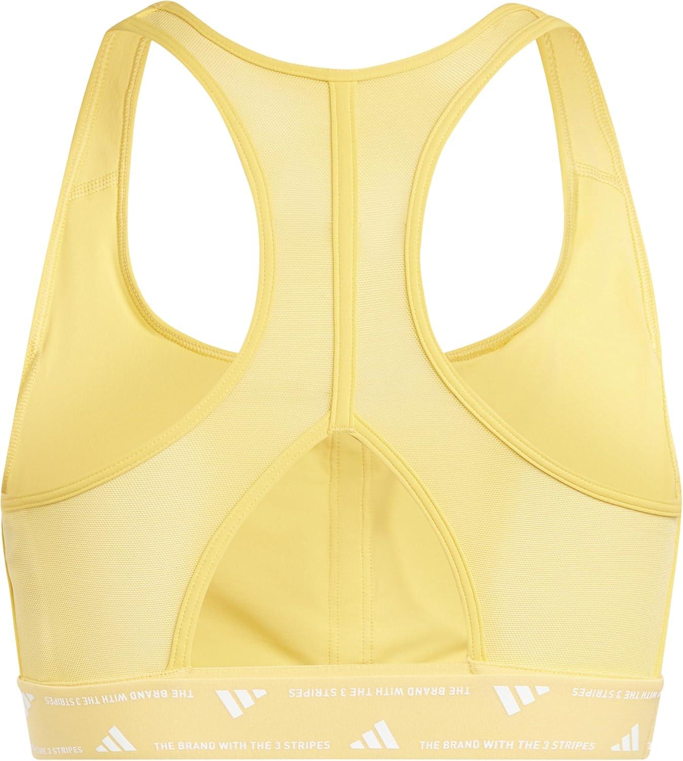 image:imageadidas Powerimpact Train MediumSupport 3Stripes Womens Sports BraSemi SparkWhite