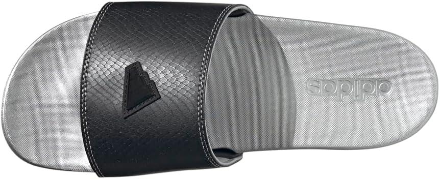 image:imageadidas Unisex Adult Adilette Comfort Slide SandalBlackBlackSilver Metallic