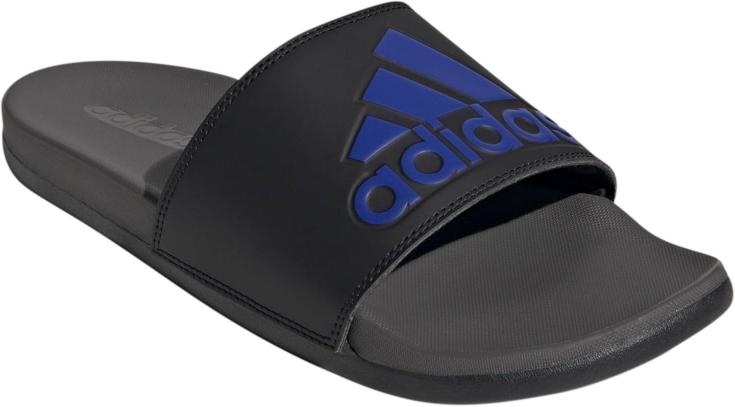 image:imageadidas Unisex Adult Adilette Comfort Slide SandalBlackLucid BlueCharcoal