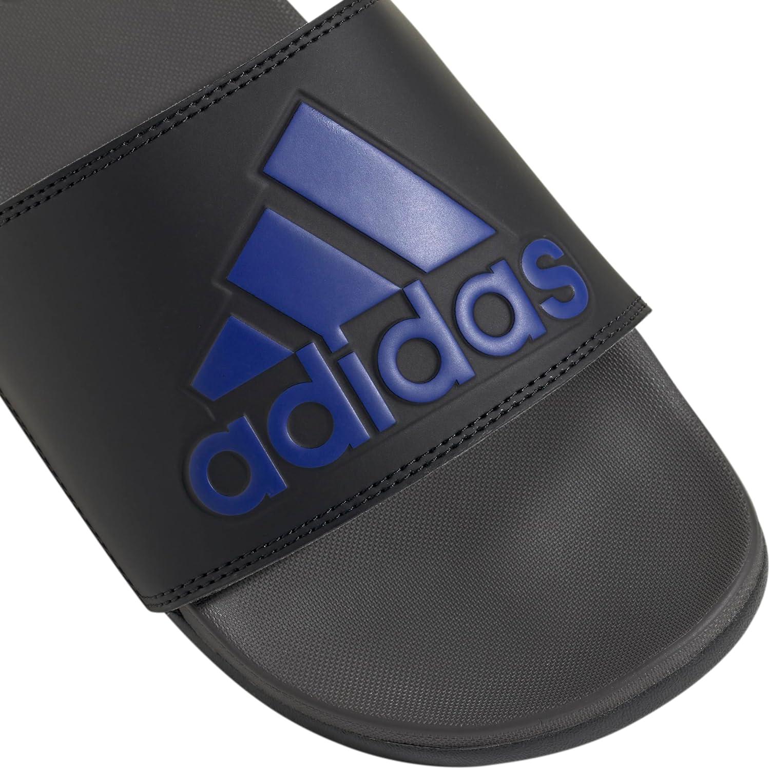 image:imageadidas Unisex Adult Adilette Comfort Slide SandalBlackLucid BlueCharcoal