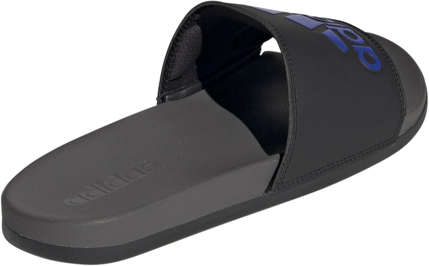 image:imageadidas Unisex Adult Adilette Comfort Slide SandalBlackLucid BlueCharcoal