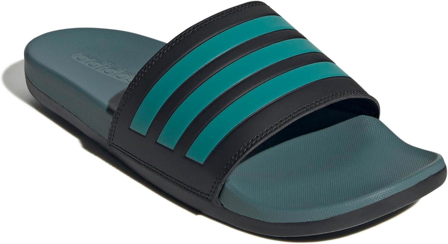 image:imageadidas Unisex Adult Adilette Comfort Slide SandalBlackPure TealPreloved Teal