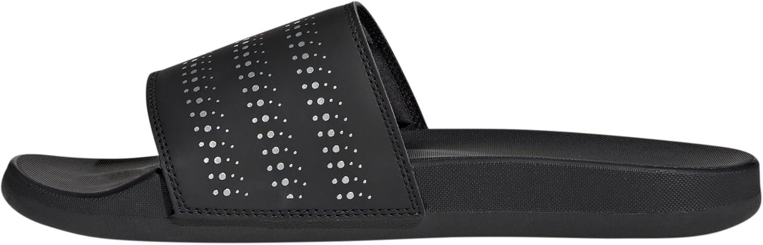 image:imageadidas Unisex Adult Adilette Comfort Slide SandalBlackSilver MetallicBlack