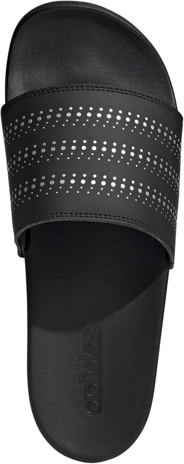 image:imageadidas Unisex Adult Adilette Comfort Slide SandalBlackSilver MetallicBlack