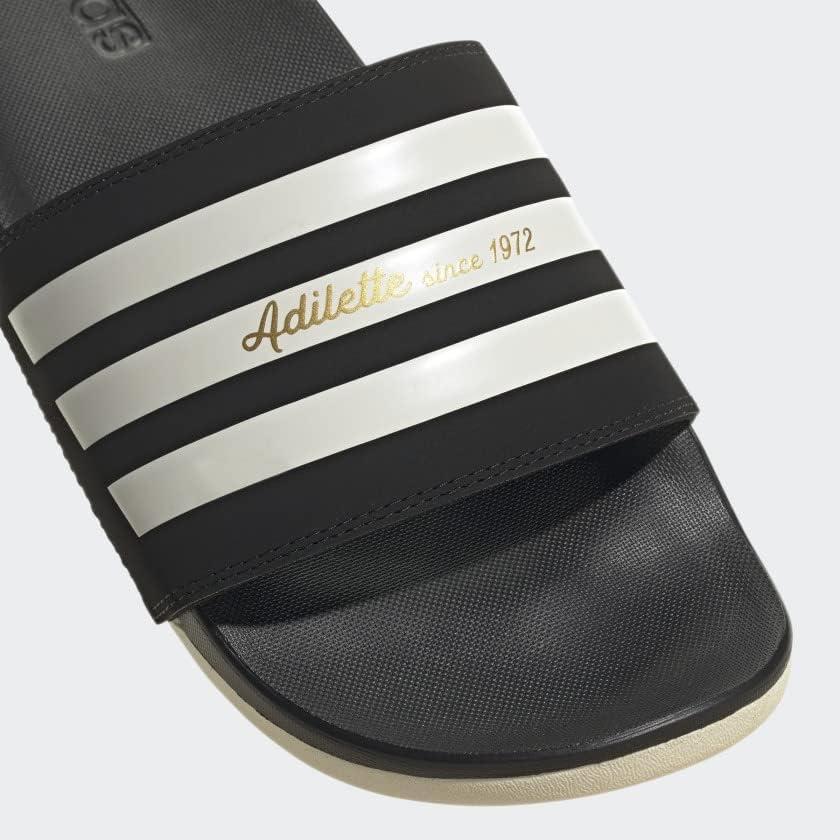 image:imageadidas Unisex Adult Adilette Comfort Slide SandalCore BlackWonder WhiteGold Metallic