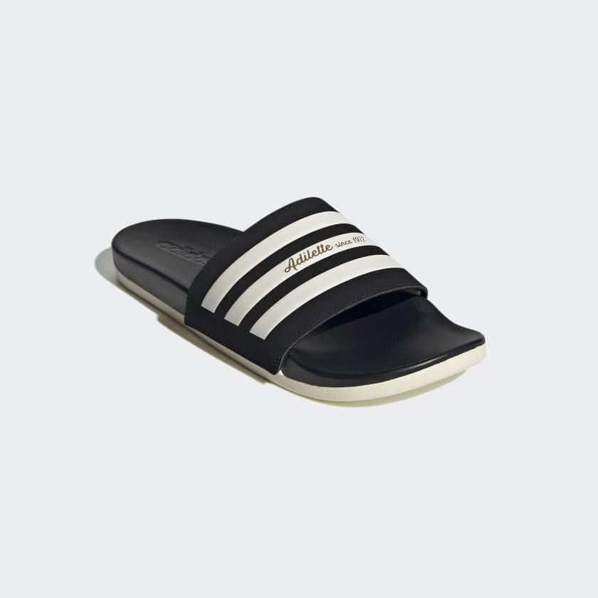 image:imageadidas Unisex Adult Adilette Comfort Slide SandalCore BlackWonder WhiteGold Metallic