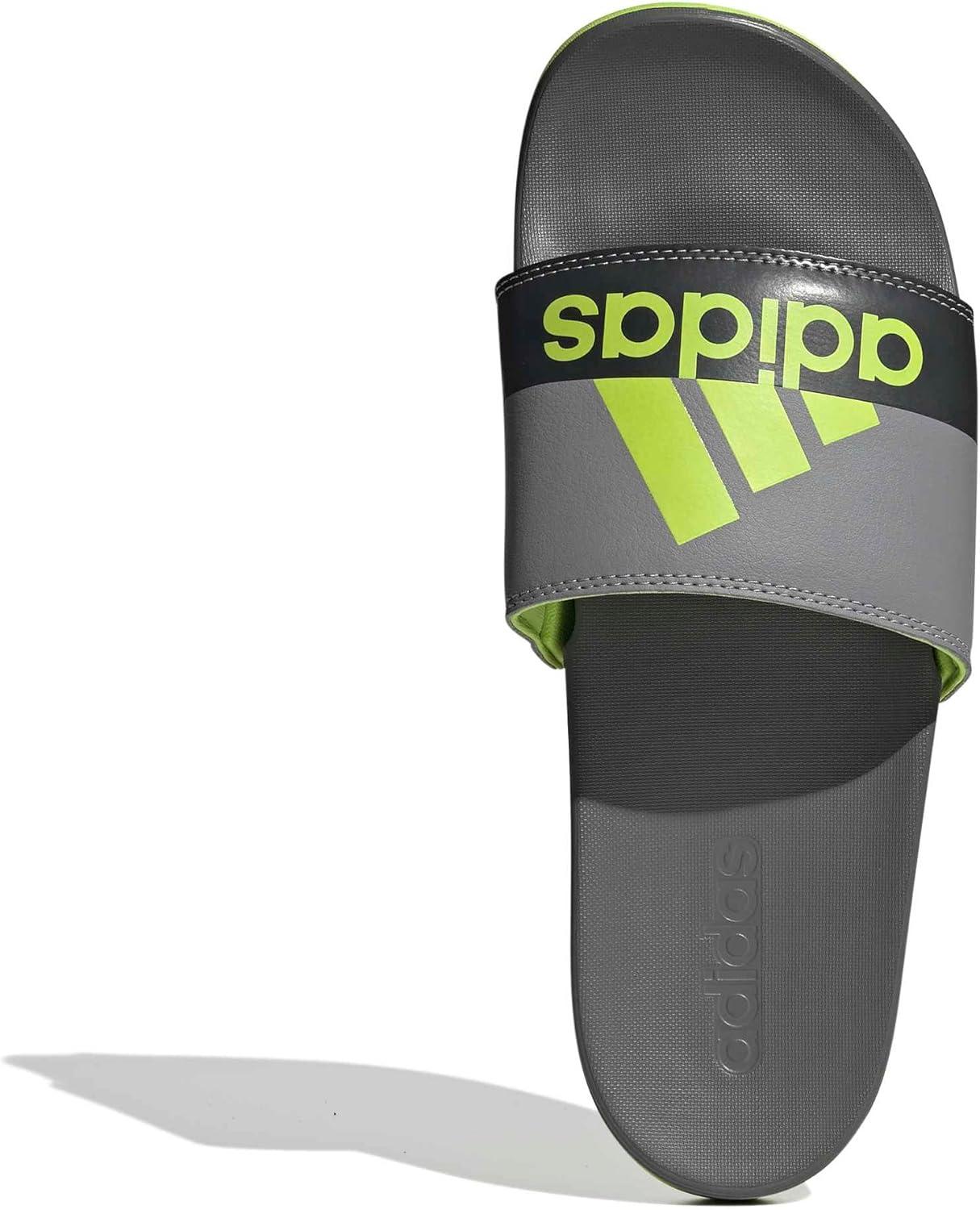 image:imageadidas Unisex Adult Adilette Comfort Slide SandalGreySemi Solar SlimeSemi Solar Slime