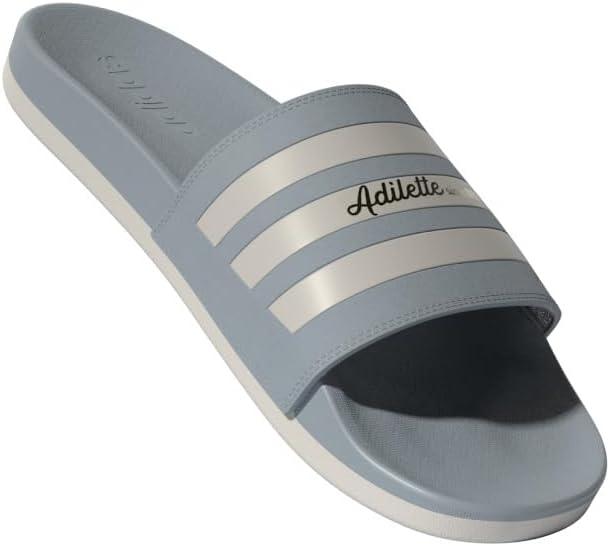 image:imageadidas Unisex Adult Adilette Comfort Slide SandalMagic GreyWonder WhiteGold Metallic