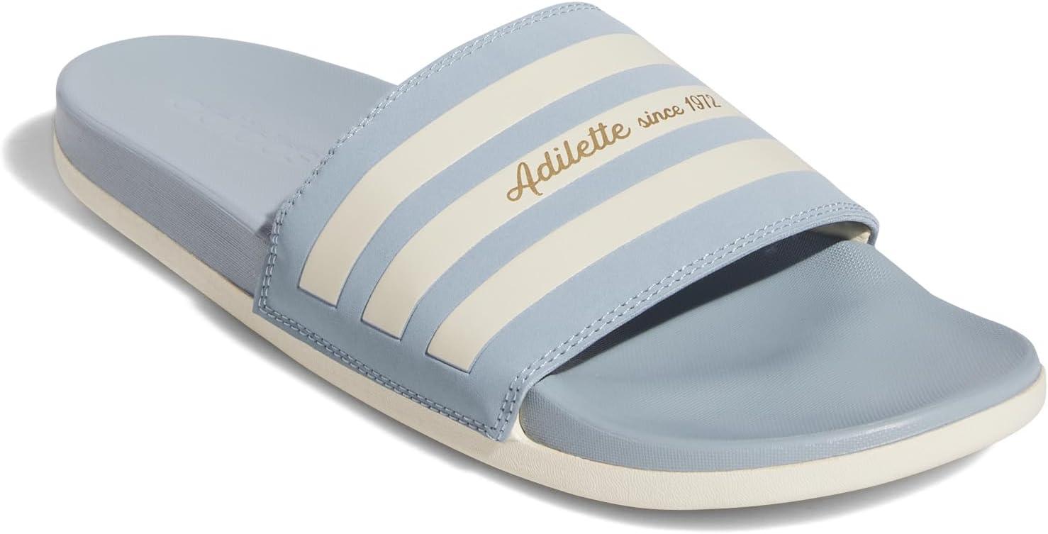 image:imageadidas Unisex Adult Adilette Comfort Slide SandalMagic GreyWonder WhiteGold Metallic