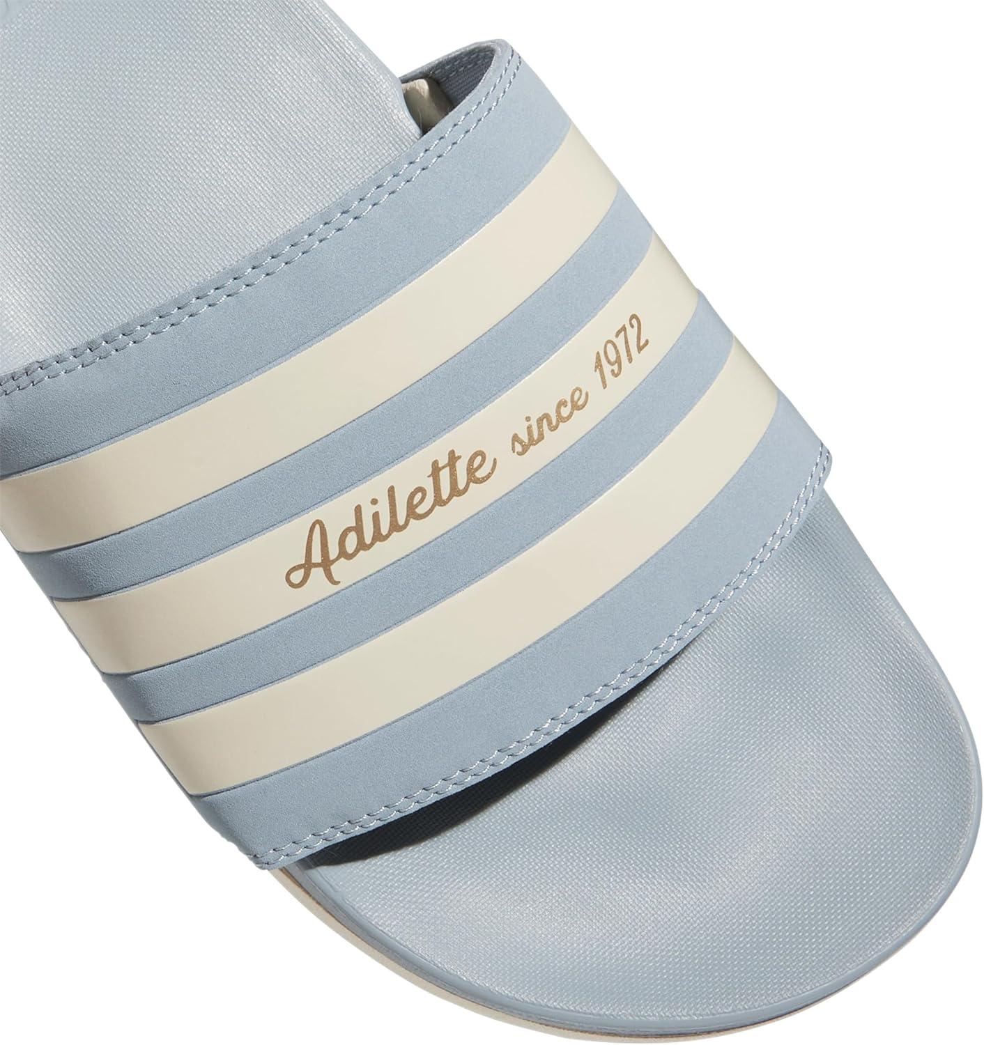 image:imageadidas Unisex Adult Adilette Comfort Slide SandalMagic GreyWonder WhiteGold Metallic