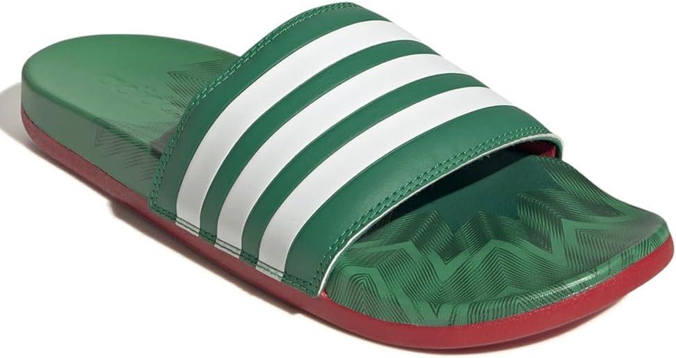image:imageadidas Unisex Adult Adilette Comfort Slide SandalVivid GreenWhiteScarlet