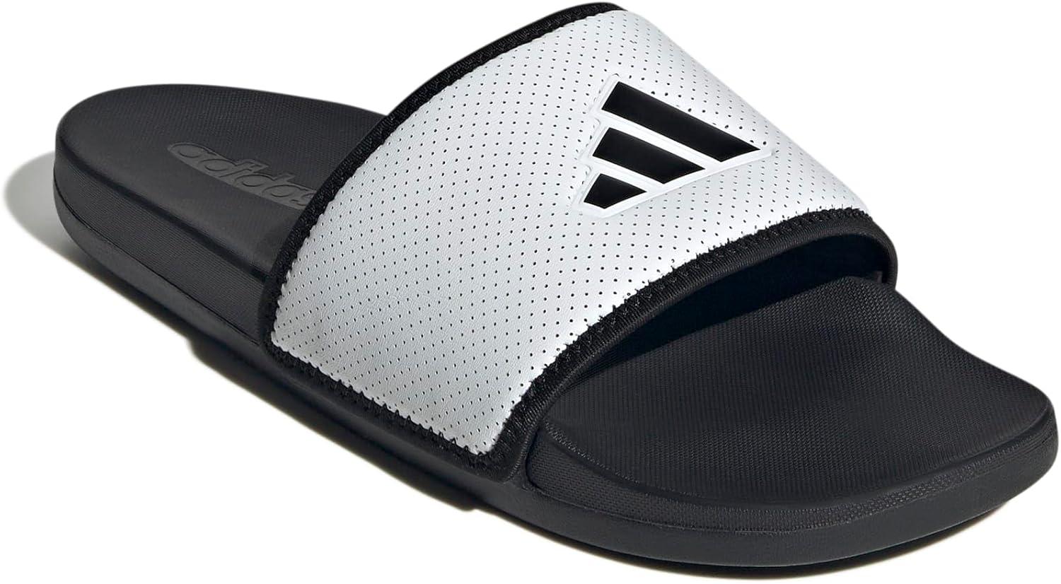 image:imageadidas Unisex Adult Adilette Comfort Slide SandalWhiteBlackBlack